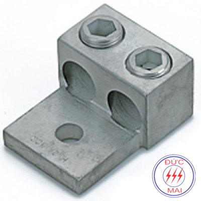 Aluminium Double Barrel Connector, One Hole Mount